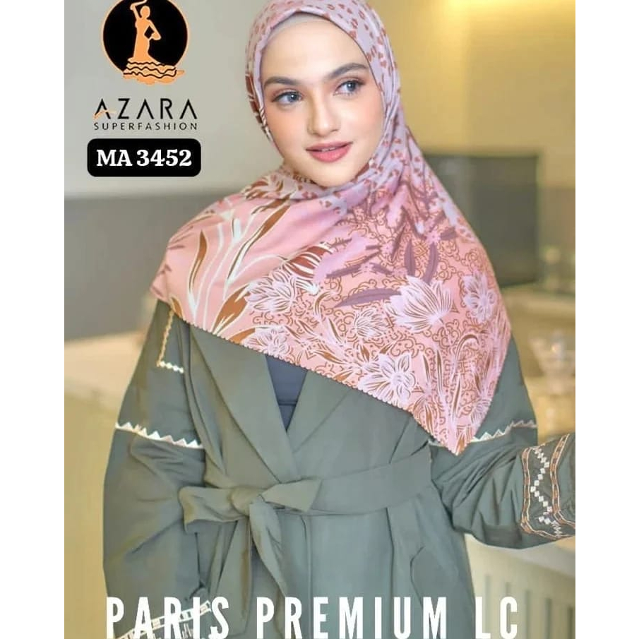 AZARA Hijab Segiempat Paris Premium Motif Lasercut Corak Terbaru