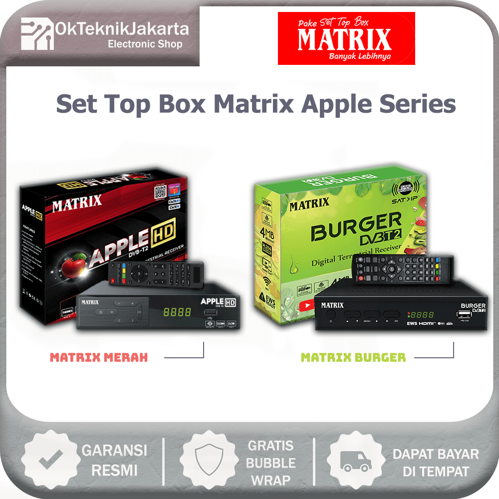 [ GRATIS ONGKIR ] SET TOP BOX TV DIGITAL MATRIX DVB T2 APPLE HD EWS / SET TOP BOX TV DIGITAL MATRIX / ALAT TV DIGITAL SET TOP BOX / STB TV DIGITAL
