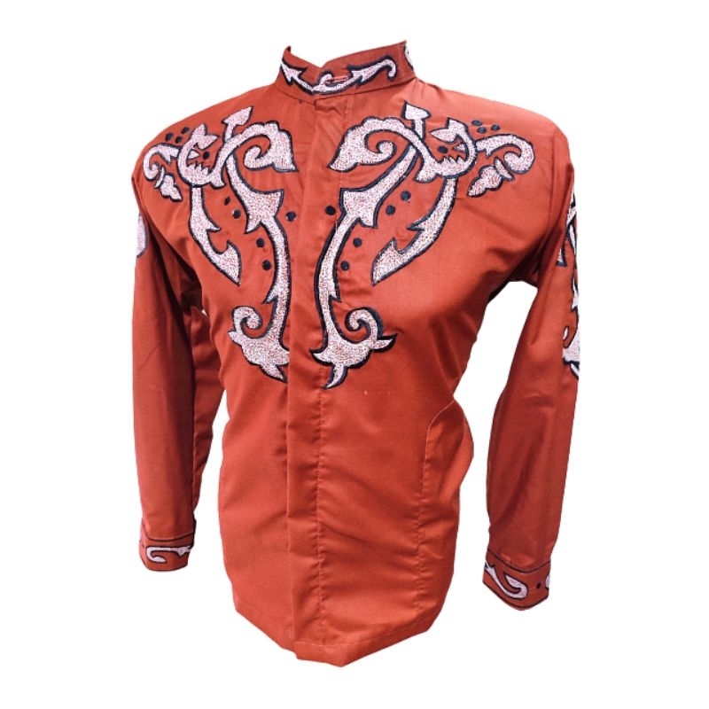 ( COD ) BAJU KOKO PRIA BORDIR ADDHIBA ECG TERACOTA