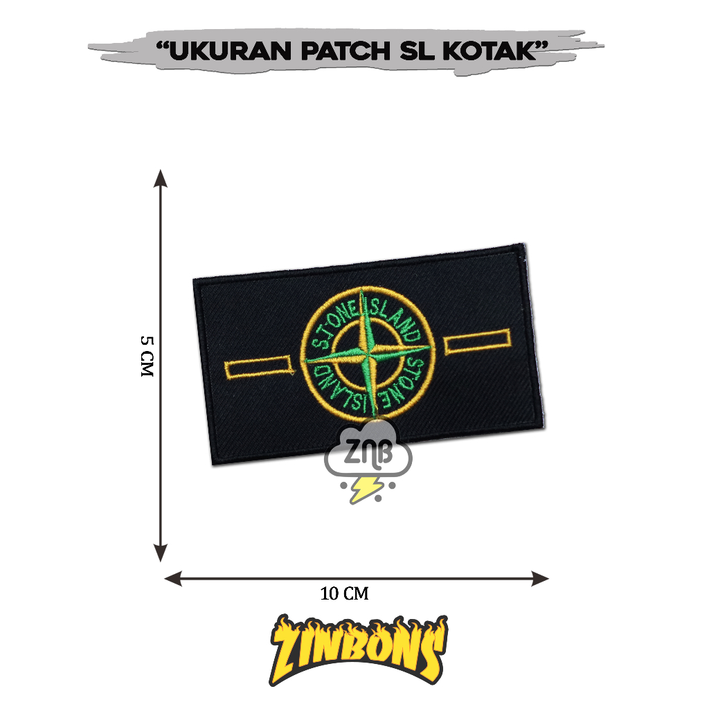 Patch Bordir Jahit/Emblem Logo Kotak Dan Bulat Termurah