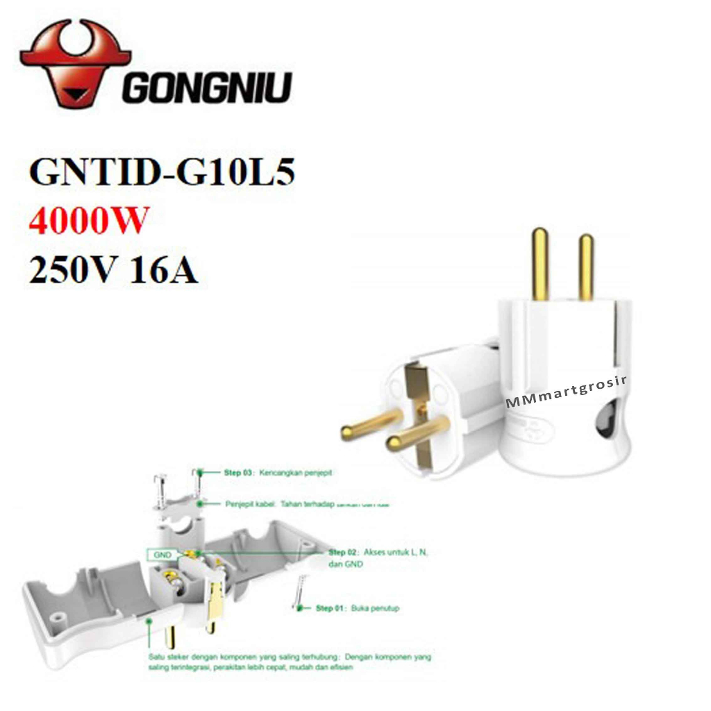 GONGNIU/ Kepala Colokan Samping/ Colokan Stop Kontak/ Steker Listrik G10L5