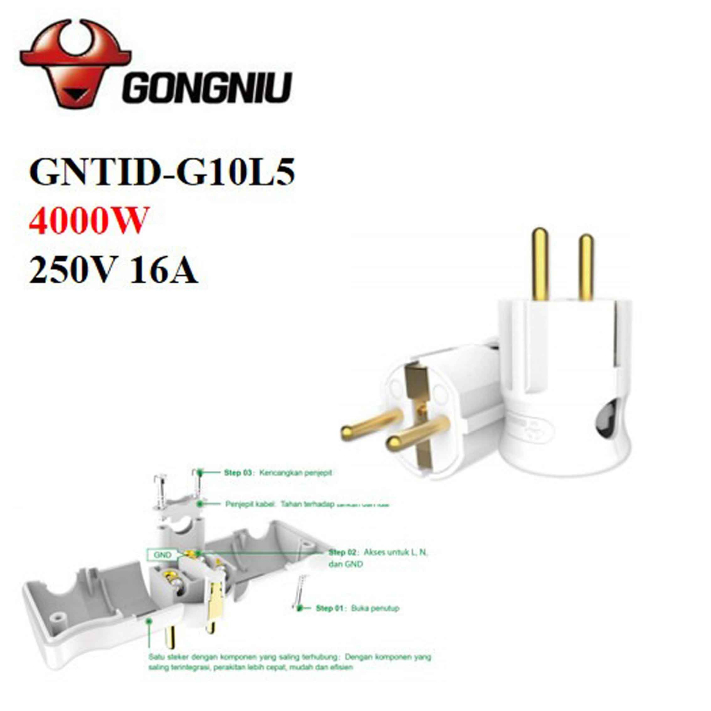 Kepala Colokan Samping* GONGNIU* Colokan Stop Kontak* Steker Listrik G10L5