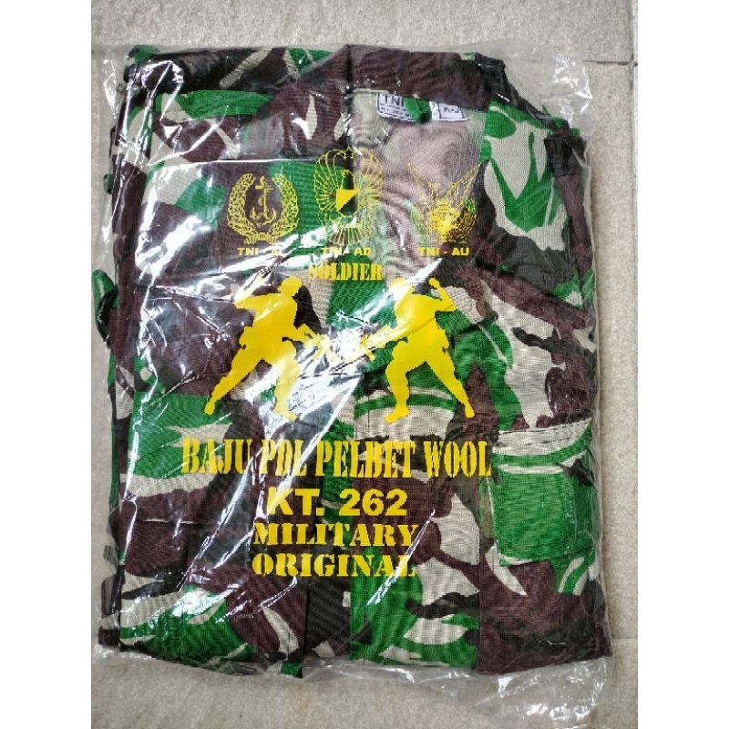 baju pdl tni pelbed wool original kt-262