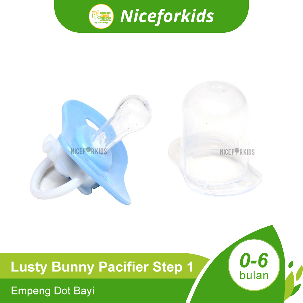 Lusty Bunny Baby Pacifier Silicone / Empeng Dot Bayi Step 1 (0-6 Bulan)