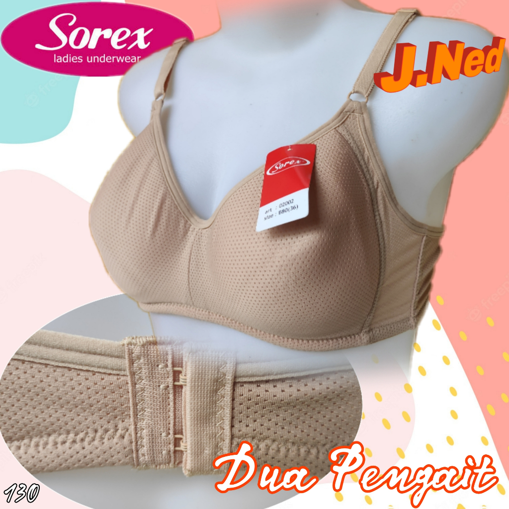 J130 BRA WANITA SOREX TANPA KAWAT TANPA BUSA CEPAT KERING CUP B SIZE 32 - 38