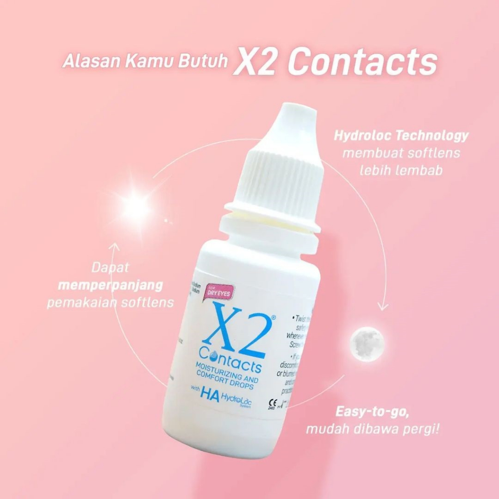 X2 Contact 15ml Eye Drops Tetes Softlens