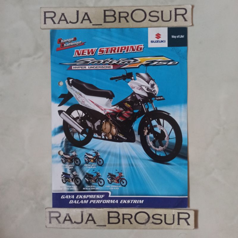 Poster brosur katalog flyer mini Suzuki Satria F 150/Satria F150/Satria FU 2011