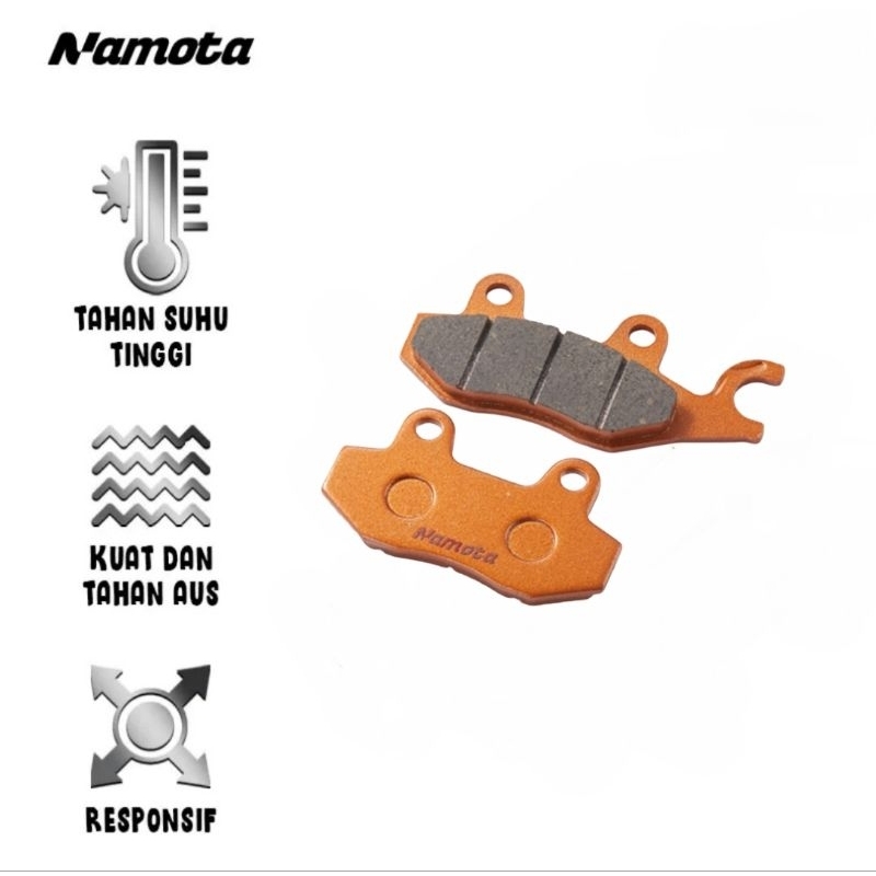 MOTORCYCLE BRAKEPADS NAMOTA NM-B01 SUPRA X125, SATRIA FU 150 , NINJA 250R , NINJA 250FI