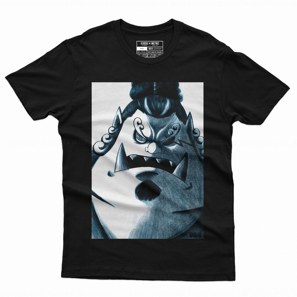 Torizu Tshirt Jinbei Brush Black Mugiwara Anime Manga One Piece Premium Unisex