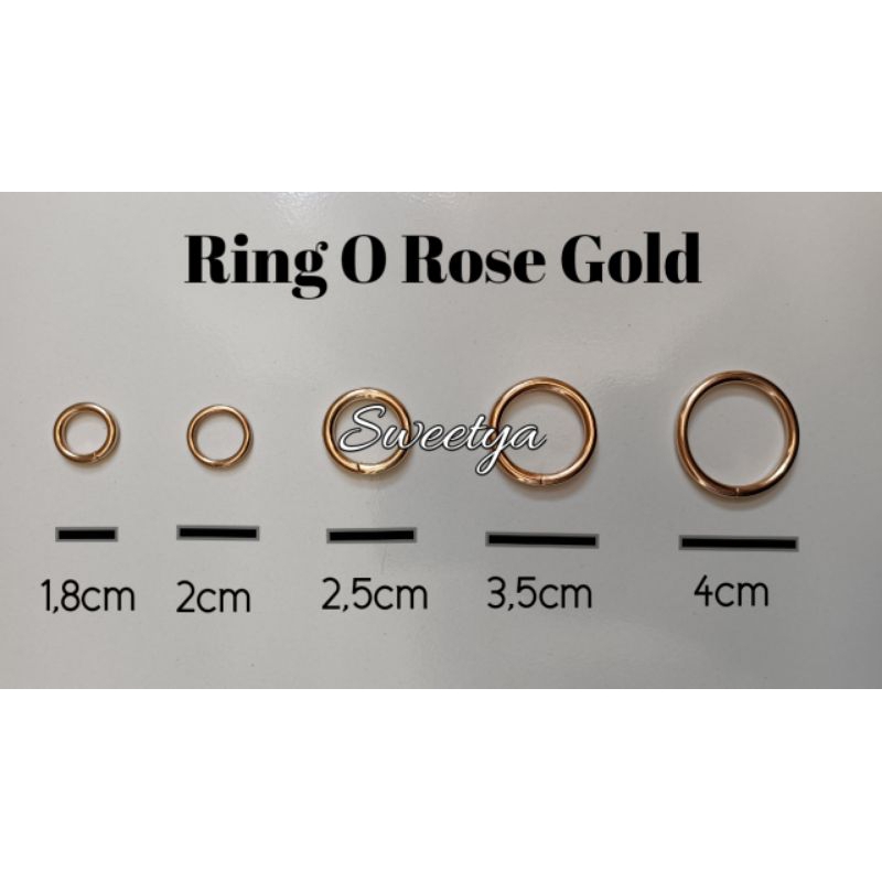 Ring Bulat Rose Gold/aksesoris tas rose gold