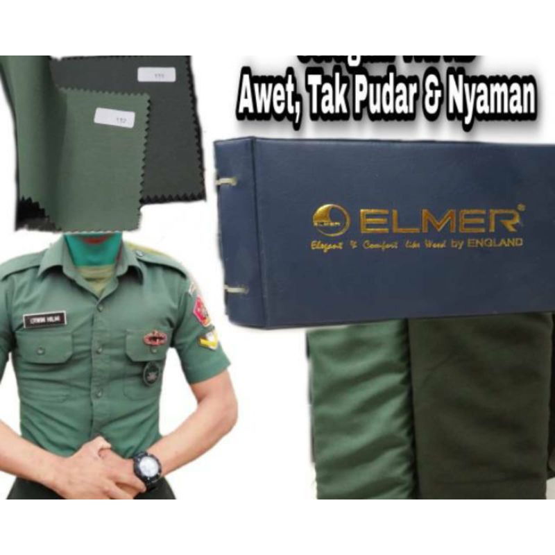 kain seragam tni/bahan seragam tni/seragam dinas tni atas bawah terjangkau