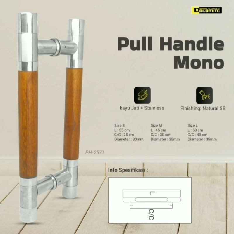 pull handle kayu gagang kunci pintu rumah 35 cm/tarikan pintu kupu tarung