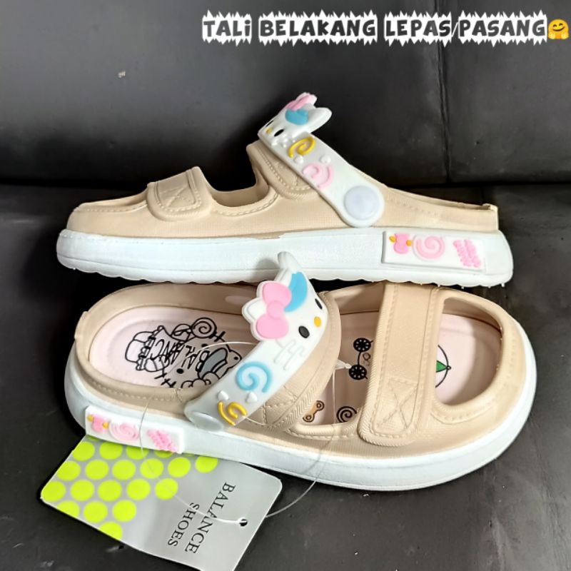 Sandal anak perempuan import sandal balance size tanggung 30-35 selop anak wanita ban2 sendal viral 029 motif trendy lucu