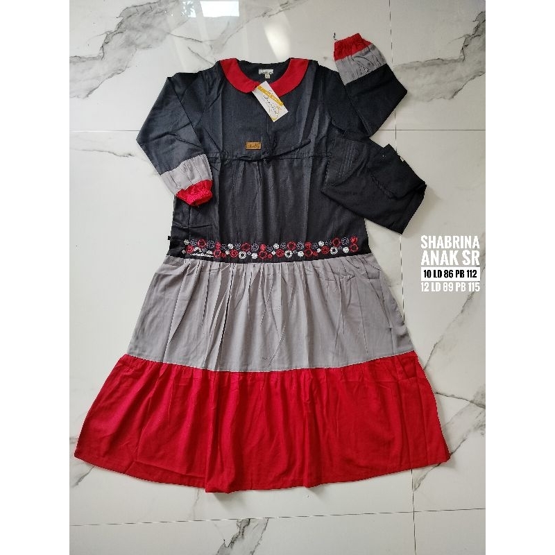 gamis shabrina anak size 12