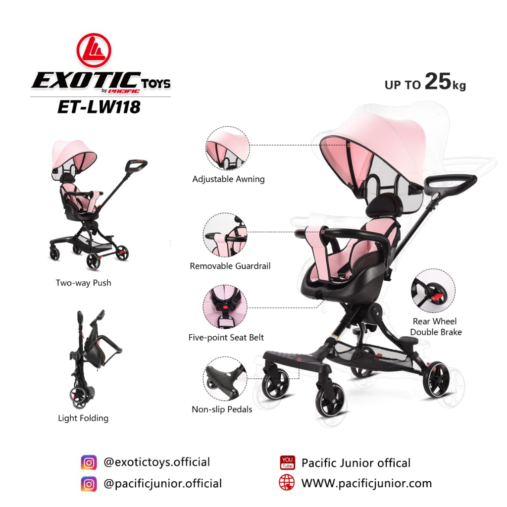 Stroller Anak Bayi Balita Merk Exotic LW 118 / LW118 kereta dorong bayi