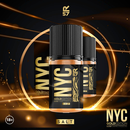 LIQUIDS R57 NYC GOLD EDITION SALTED CARAMEL CHEESECAKE 30ML 30MG