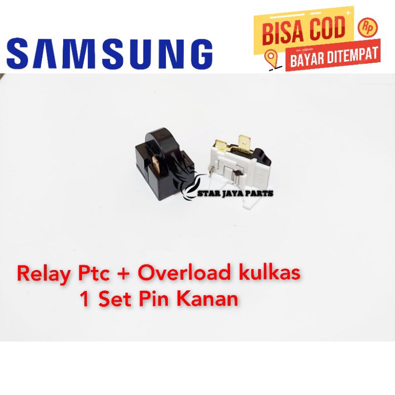 Relay ptc overload kulkas Samsung Pin Kanan 1 dan 2 Pintu