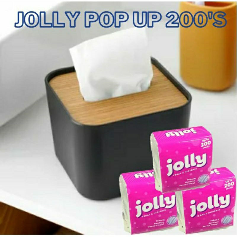 Tisu JOLLY Facial Tissue POP UP 200's Ball - 10 Pack