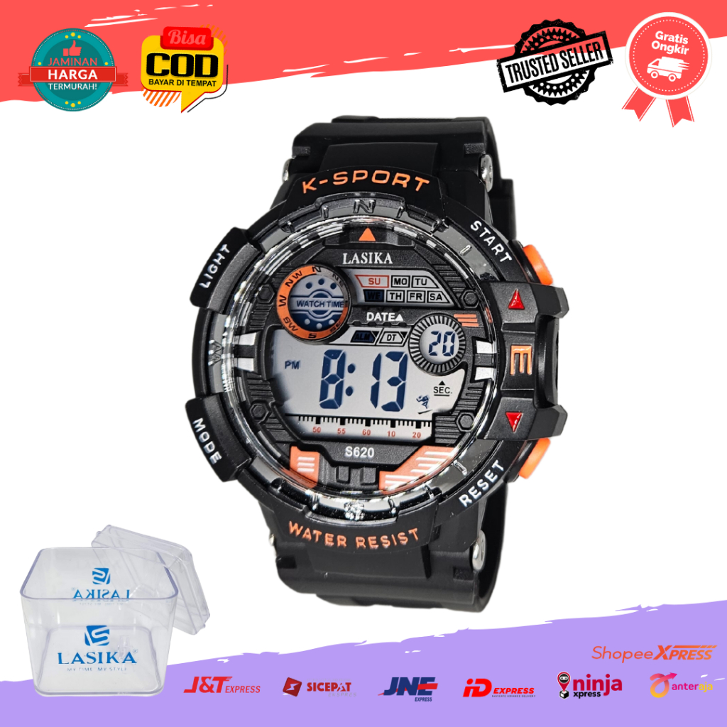 [COD] Jam Tangan Sport Digital Anak Remaja Pria Cowok  Lasika 620 Besar Water Resist Anti Air