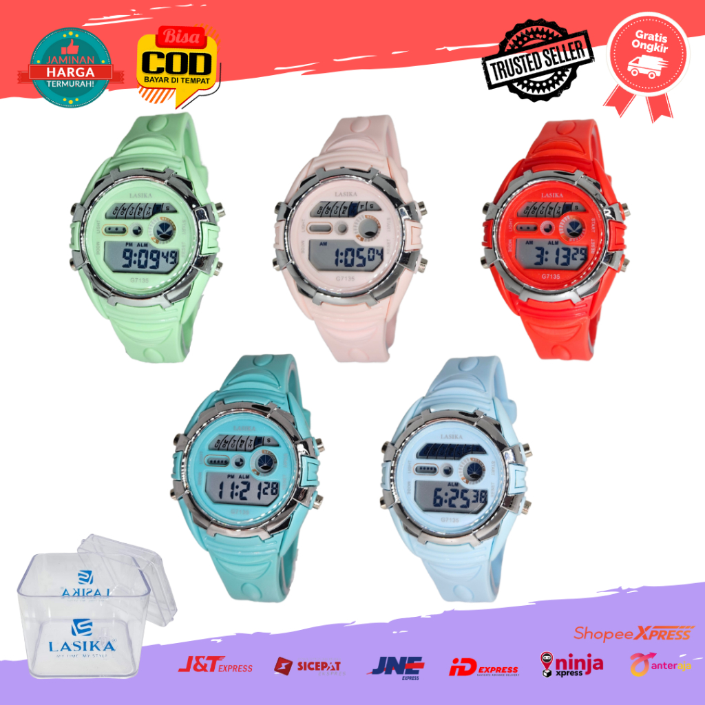 [COD] Jam Tangan Sport Digital Anak Cewek Remaja Lasika 701Kecil Water Resist Anti Air