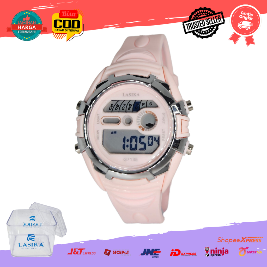 [COD] Jam Tangan Sport Digital Anak Cewek Remaja Lasika 701Kecil Water Resist Anti Air