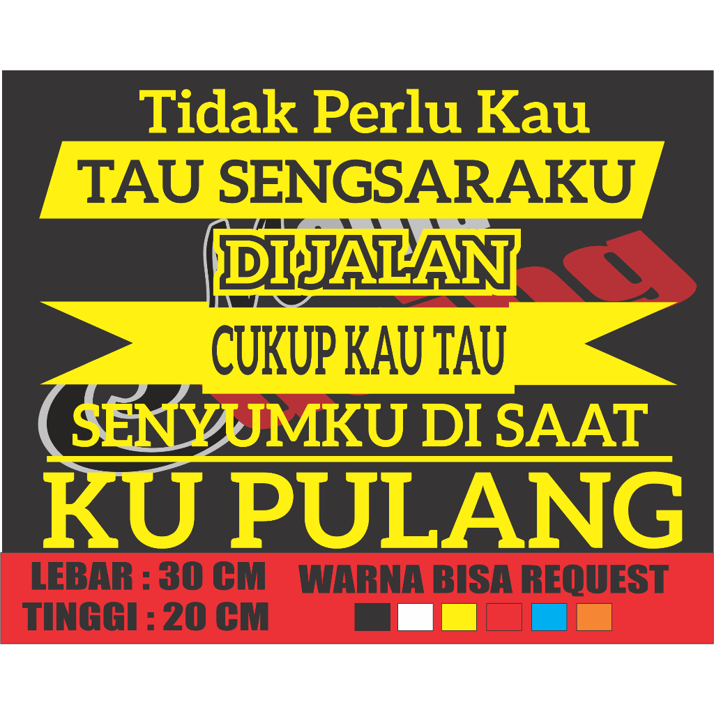 cutting stiker stiker mobil stiker mobil pick up stiker kaca truck stiker kata kata