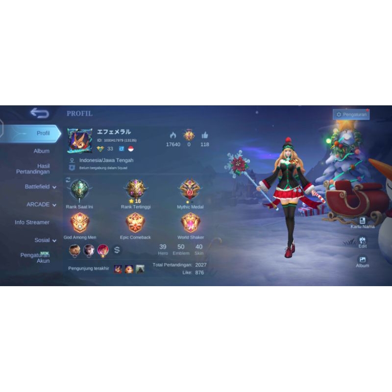 akun ml murah