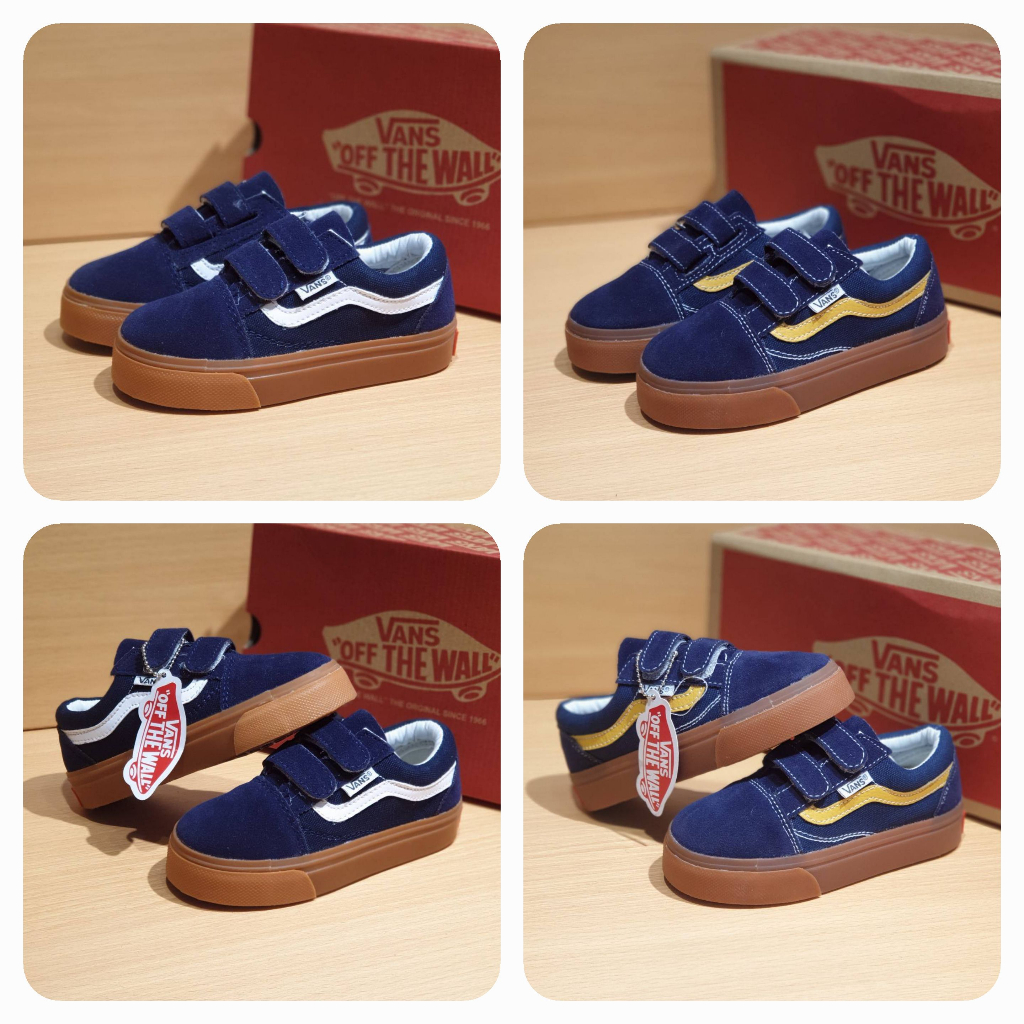 Sepatu Anak Vns Old Skool Navy Gum / Sneakers Anak Laki Perempuan Oldskool Navy Gem