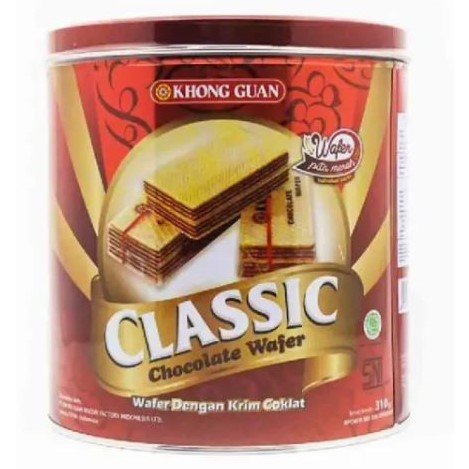 

Khong Guan Wafer Classic Chocolate Tin Kaleng 310gr