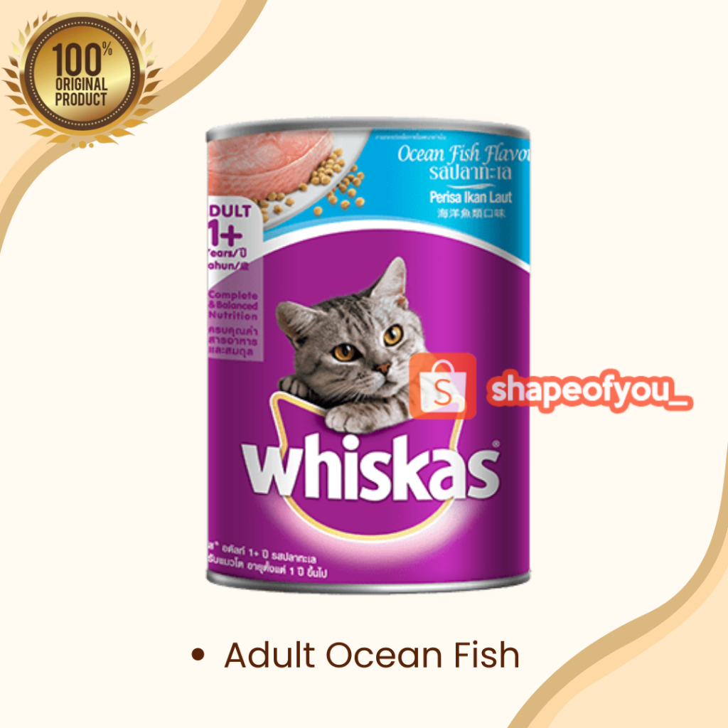 Whiskas Kaleng 400gr Makanan Kucing Basah Adult Wiskas Wet Food Cat Can