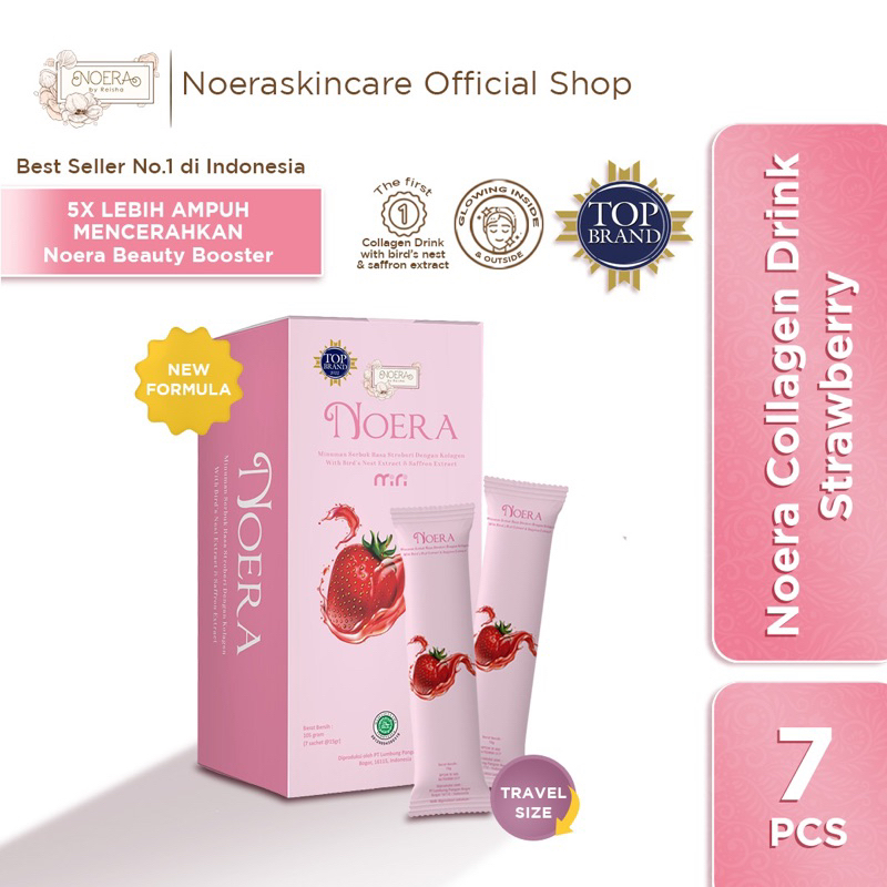 Noera Collagen Drink Mini - Travel Size | Minuman Pencerah Kulit with L-Glutathione | Collagen Beauty Drink