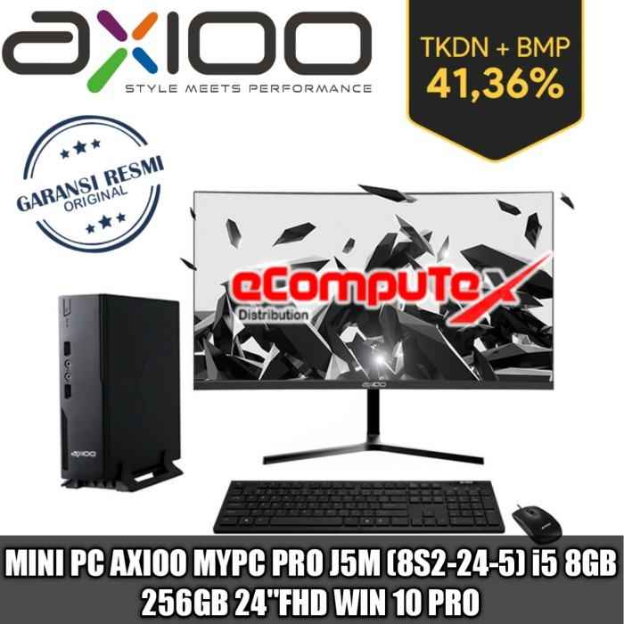 MINI PC AXIOO MYPC PRO J5M (8S2-24-5) i5 8GB 256GB 24&quot;FHD TKDN RESMI