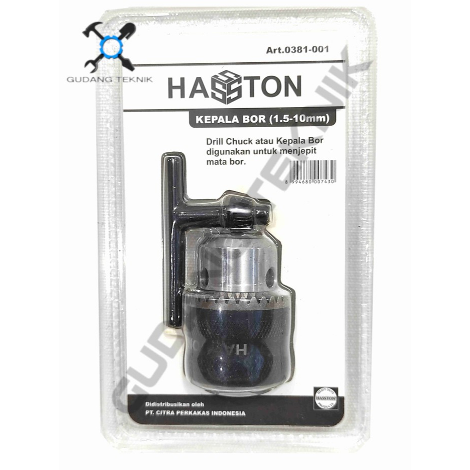 Kepala Bor Tangan Listrik 10 mm 0381-001 13 mm 0381-002 HASSTON PROHEX / Chuck Drill Mesin Bor 10mm 13mm 0381-001 0381-002 HASSTON PROHEX