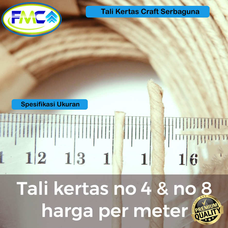 Tali Kertas Paperbag Craft Rope Warna Tali Kraft Peper Bag Ulir Kreasi DIY Kreatif Dekorasi Souvenir