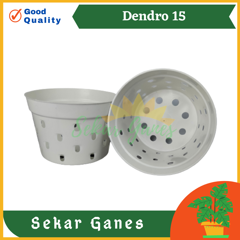 Pot NKT Basic 15 Banyak Lubang Poros 15cm Putih Pot Bunga Basic Polos Banyak Pori Ukuran 15cm Cocok Untuk Aglonema