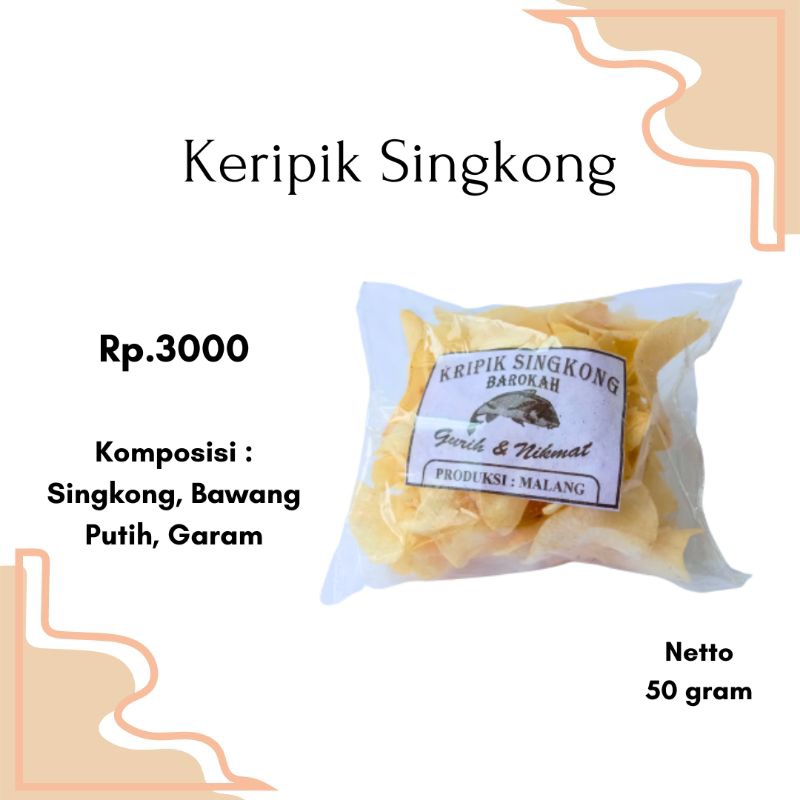 

Barokah Keripik Singkong 50 gram