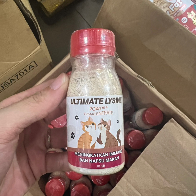 Ultimate Lysine 30gr untuk Kucing / Penapsu Makan dan Immune Tubuh