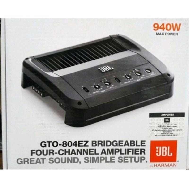 Power 4 channel JBL GTO 804EZ, Amplifier Mobil JBL