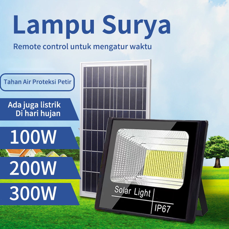 New Solar Battery Solar Light Lampu Solar LED Solar Light Solar Light 300W Outdoor Sensor Cahaya