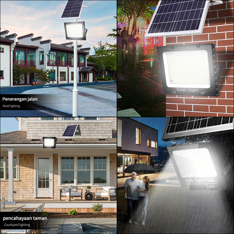 New Solar Battery Solar Light Lampu Solar LED Solar Light Solar Light 300W Outdoor Sensor Cahaya