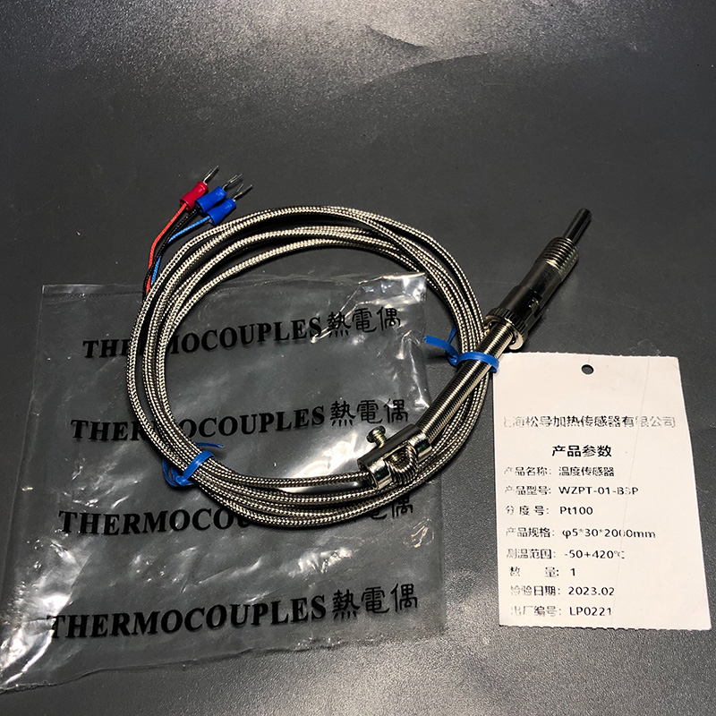 Thermocouple PT100 Bayonet Probe Kabel 2M Temperature Sensors Stainless