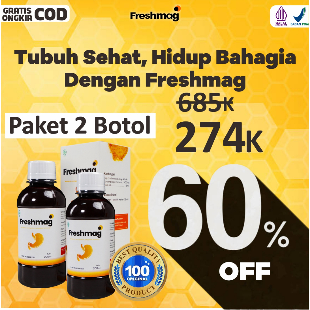 

Paket 2 Botol Freshmag Original Produk Dapat Membantu Menambah Nafsu Makan Volume Isi Per Botol 200 Ml