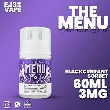 LIQUID THE MENU COOL RUSH BLACKURRANT SORBET 60ML 3MG