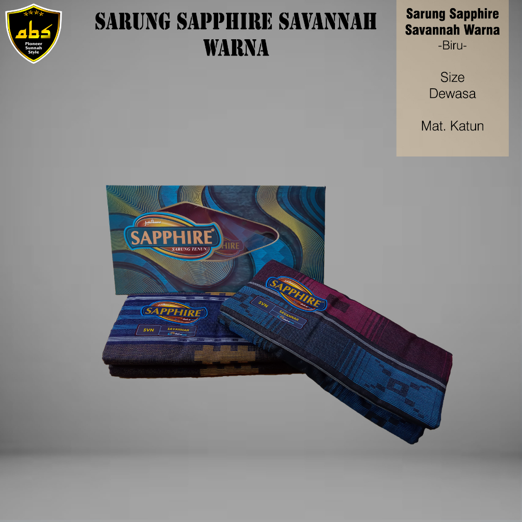 Sarung Sapphire Motif Savannah Sarung Songket Premium Tenun Pria Wanita Dewasa