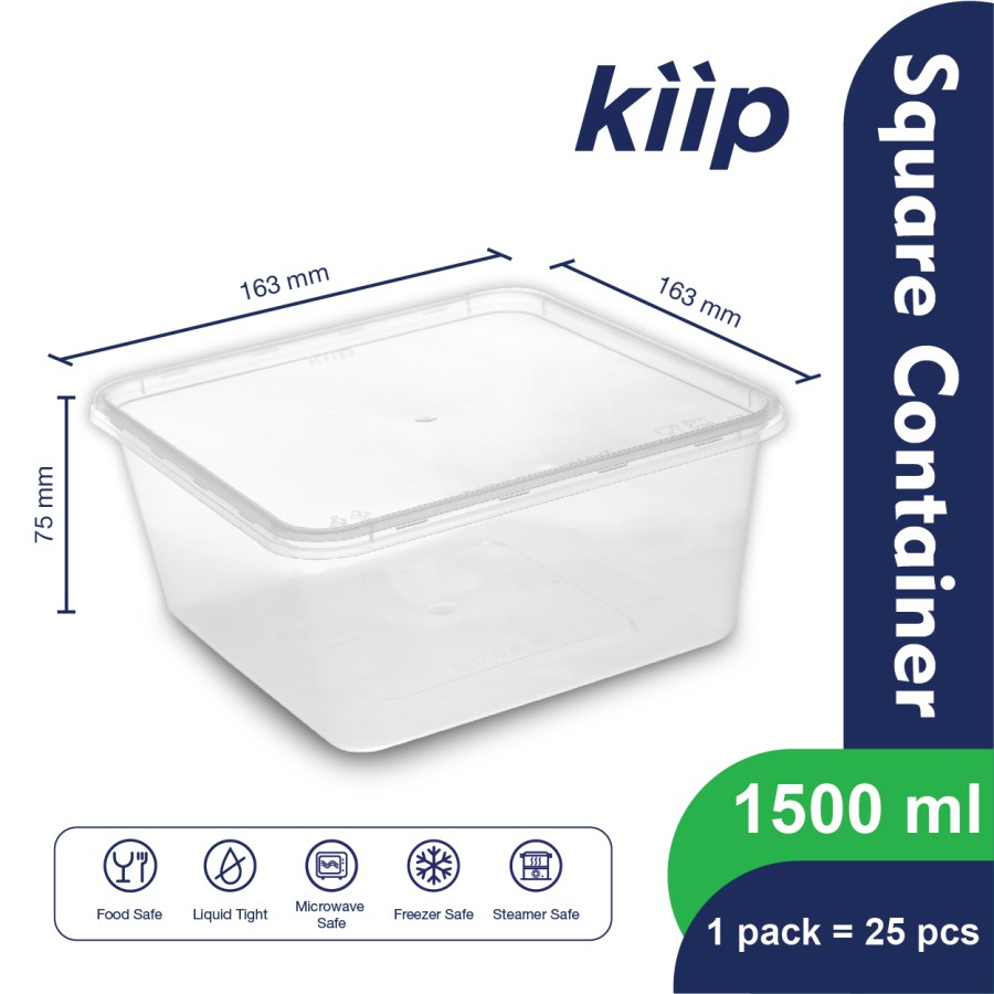 Thinwall 1500 ml KAKU / Container Microwave / Kotak Makan / wadah plastik / toples 1500ml