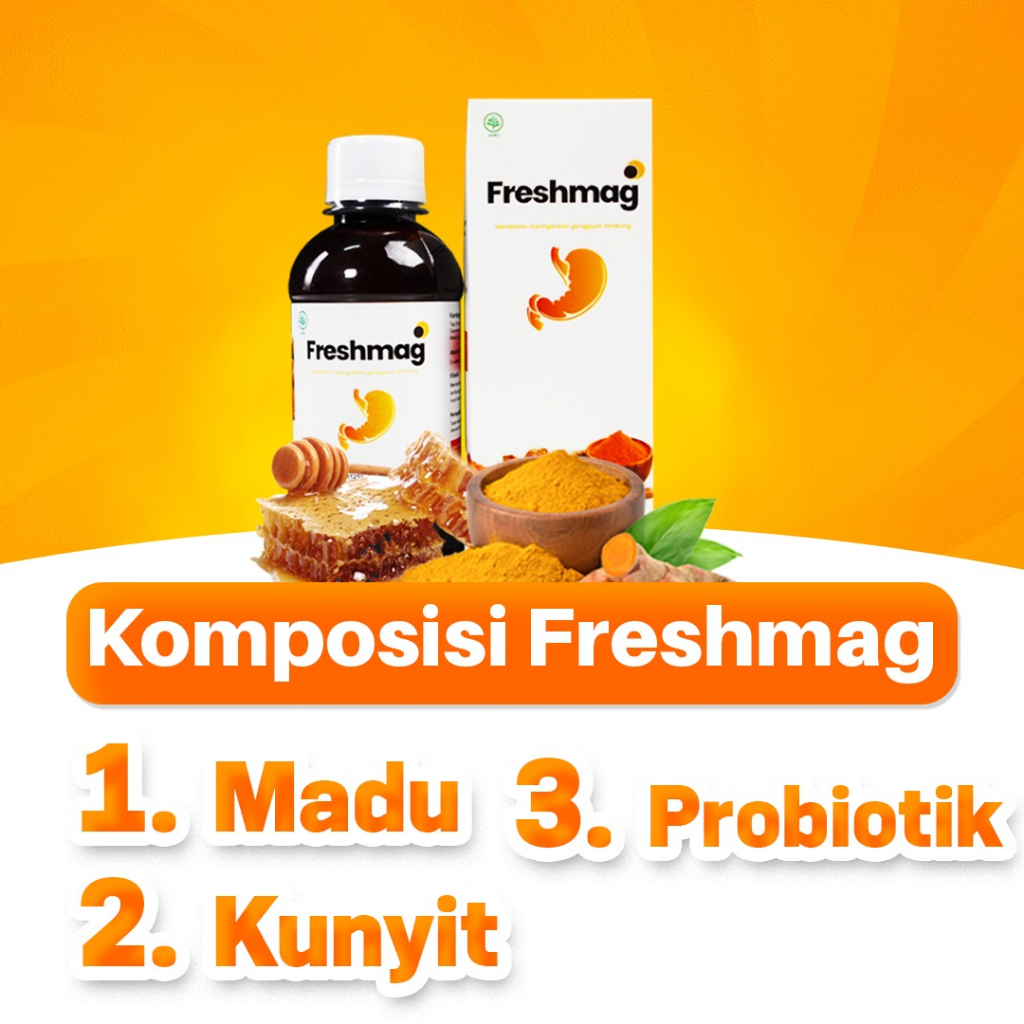 Freshmag Paket 2 Botol - Madu Freshmag Presmag Preshmaag Fresmag Fres maag Atasi Masalah Sakit Maag &amp; Nyeri Asam Lambung dalam Hitungan Jam Penambah Nafsu Makan Isi 200ml