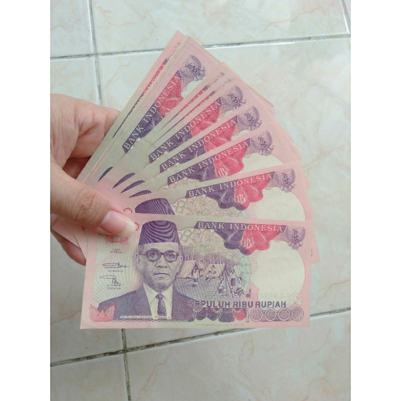 uang Kuno 10.000 rupiah hamengku buono tahun 1992