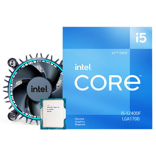 Processor Intel i5 12400F BOX prosesor LGA 1700 resmi 3TH