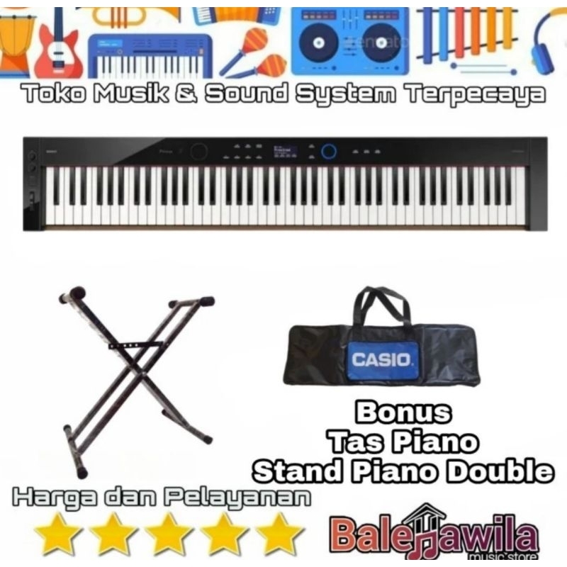 New Piano Casio PXS6000 PXS 6000 BK PX S6000 Black Digital Piano