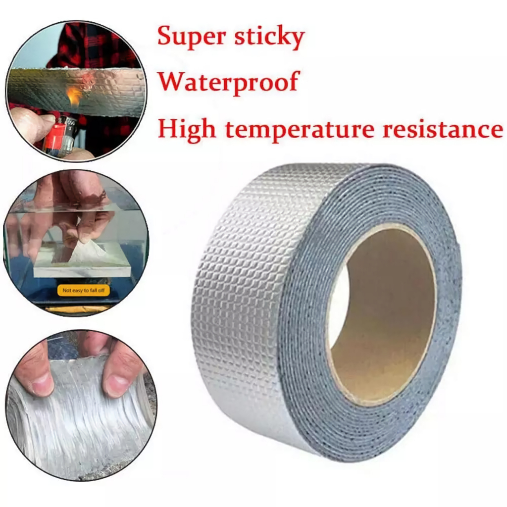 RAMINDO | Lakban Anti Bocor Aluminium Foil Waterproof Tape Perekat Anti Air Tahan Panas Untuk Tambal